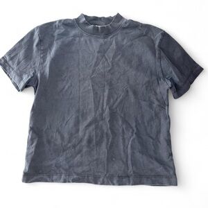 Zara Navy Ribbed Turtleneck Top